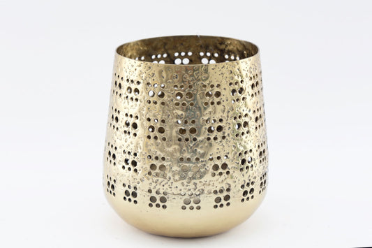 Large Gold Candle Pot 20cm