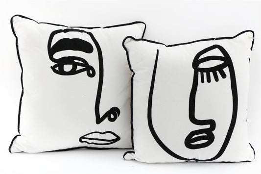 Face Print Scatter Cushions