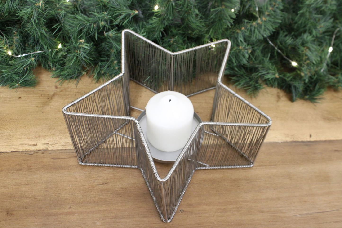 Silver Star Candle Holder